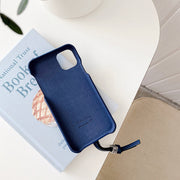 Three Bread Leather Wrist Strap Phone Case